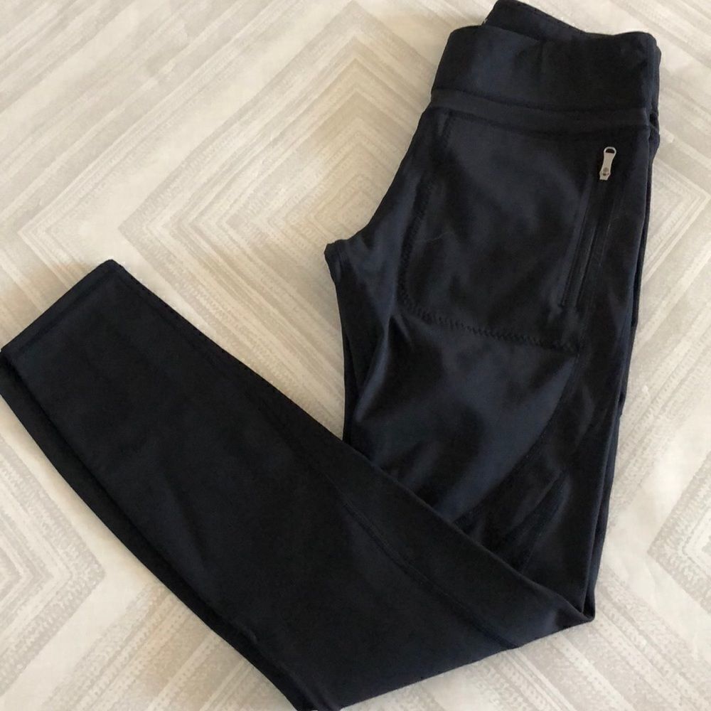 Varley Black Front Zipper Pocket Leggings - Size XS